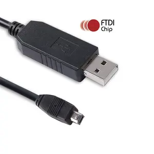 FTDI FT231XS USB RS232串行至迷你USB 4p编程电缆，适用于Uniden Bearcat BC250D、BC296D、UBC-3300XLT扫描仪