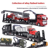 Camion de transport à plateau plat en plastique ABS moulé sous pression à l'échelle 1:50, plusieurs modèles, 33 cm, 110 V, camion-échelle, excavatrice, pour les 14 ans et plus
