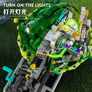 898 pièces <span class=keywords><strong>grenouille</strong></span> mécanique avec support lumière Animal MOC Puzzle briques assemblé blocs de construction ensemble figurines pour enfants jouets 13058 - Product Image 6