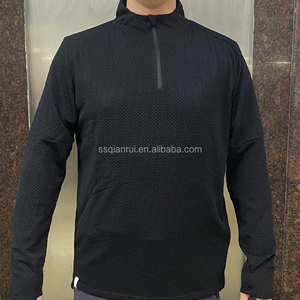 T-shirt de sport pour homme à col zippé, manches longues semi-zippées et tissu respirant, idéal pour l'entraînement de football - Product Image 6