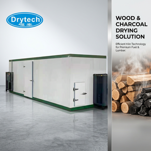 Déshydrateur de bois à pompe à chaleur Drytech, sécheuse industrielle pour bois et bûches, équipement de séchage de briquettes de charbon de bois, 19 kW, économie d'énergie - Product Image 1