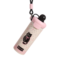 Bouteille isotherme en acier inoxydable avec balle flottante personnalisée motif dessin animé pour étudiants et enfants, vente en gros d'usine pour les voyages