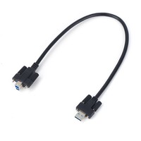 Cable de montaje en panel USB 3,0 con tornillos de bloqueo Cámara industrial Cable USB 3.0B para computadoras Impresoras Escáneres Blindaje trenzado