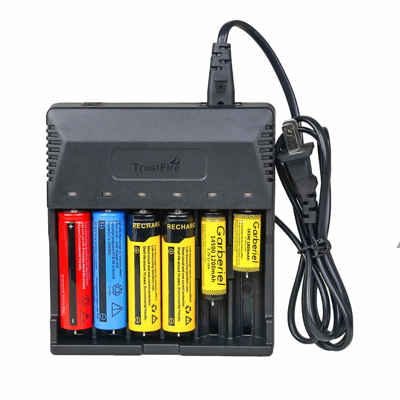 6 slot battery chargers Li-ion battery charger Ni-MH battery charger for 18650 18500 18350 17670 16340 14650 14500 10440 AA AAA