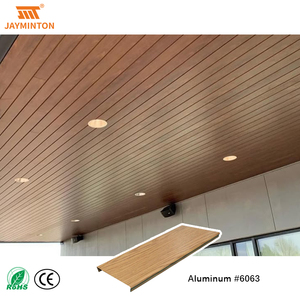 Конструкция с подвесным деревянным зерном O R-образной формы алюминиевая полоса потолочная панель - Product Image 1