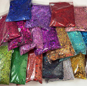 スパンコール明るいカラフルなホログラフィックミックス分厚いグリッターバッグまたはシェーカーパッケージ - Product Image 1