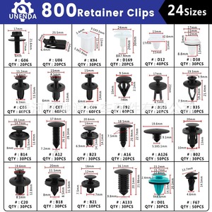 ชิ้นส่วนยึดรถยนต์ Chirun Auto Parts รุ่น 801 จำนวน 845 ชิ้น บรรจุกล่อง สำหรับรถยนต์ Ford GM Toyota Honda Chrysler Nissan ซ่อมแซมและเปลี่ยนอะไหล่ - Product Image 5