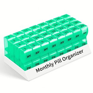 Outdoor Camping Monthly Case Organizer Box 31 Day <b>Tablet</b> Holder Pill Dispenser <b>Container</b> Storage Custom Logo - Product Image 4