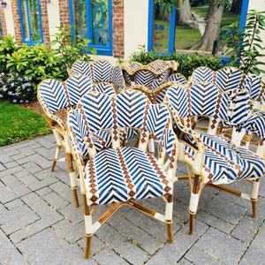 Fauteuil en rotin naturel de style <span class=keywords><strong>parisien</strong></span> personnalisable avec tissage en rotin synthétique PE pour semi-extérieur - Product Image 2