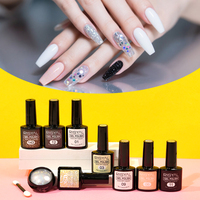 Kit de vernis à ongles semi-permanent 8 couleurs 7,3 ml en gros, vegan, avec logo personnalisé, pour marque privée