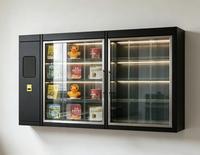 Distributeur automatique avec application d'achat, libre-service, taille personnalisée, 24h/24, snacks, jouets, aliments, vin, casier mural intelligent