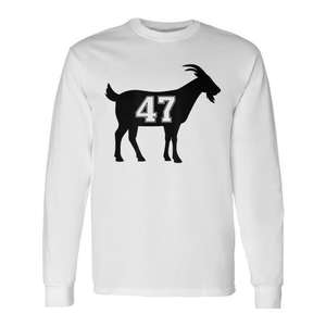 Maglietta a maniche lunghe Goat 47, abbigliamento con messaggio politico - Product Image 1