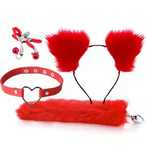 Pince à cheveux queue de renard en métal pour adultes, clip à lait, dos anal court, jouets sexuels, bdsm, combinaison érotique, produits pour adultes - Product Image 4