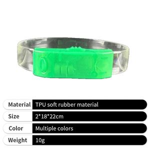 2025 Novelty Gifts Wristband Custom Design Clear Bio TPU Led Flashing Flight Bracelet for Parties - Product Image 2