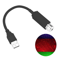 Kelenate USB Éclairage LED Intérieur de Voiture Projecteur de Lumière Étoilée Laser Ambiant Décoratif pour Plafond de Voiture Améliorateur d'Atmosphère