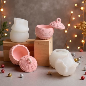 Christmas Relief Berry <b>Candle</b> Cup Silicone <b>Mold</b> DIY Plaster Snowflake Ornament Epoxy <b>Mold</b> - Product Image 4