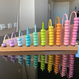 <span class=keywords><strong>Boulier</strong></span> décoratif éducatif de grande taille de couleur pastel <span class=keywords><strong>boulier</strong></span> éducatif <span class=keywords><strong>boulier</strong></span> Montessori jouet de comptage <span class=keywords><strong>boulier</strong></span> - Product Image 2