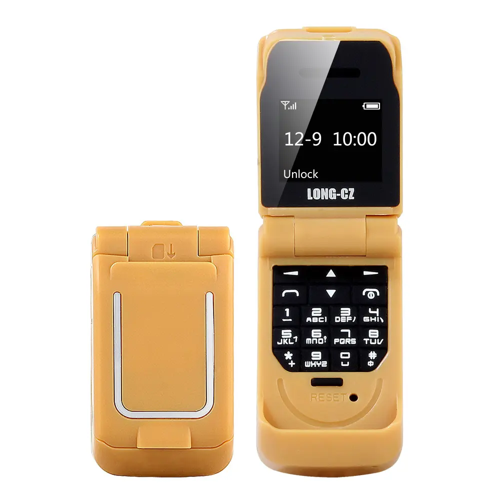 LONG-CZ J9 0.66 بوصة جهاز اتصال بالبلوتوث أصغر هاتف محمول قابل للطي في العالم صغير غير مقفل