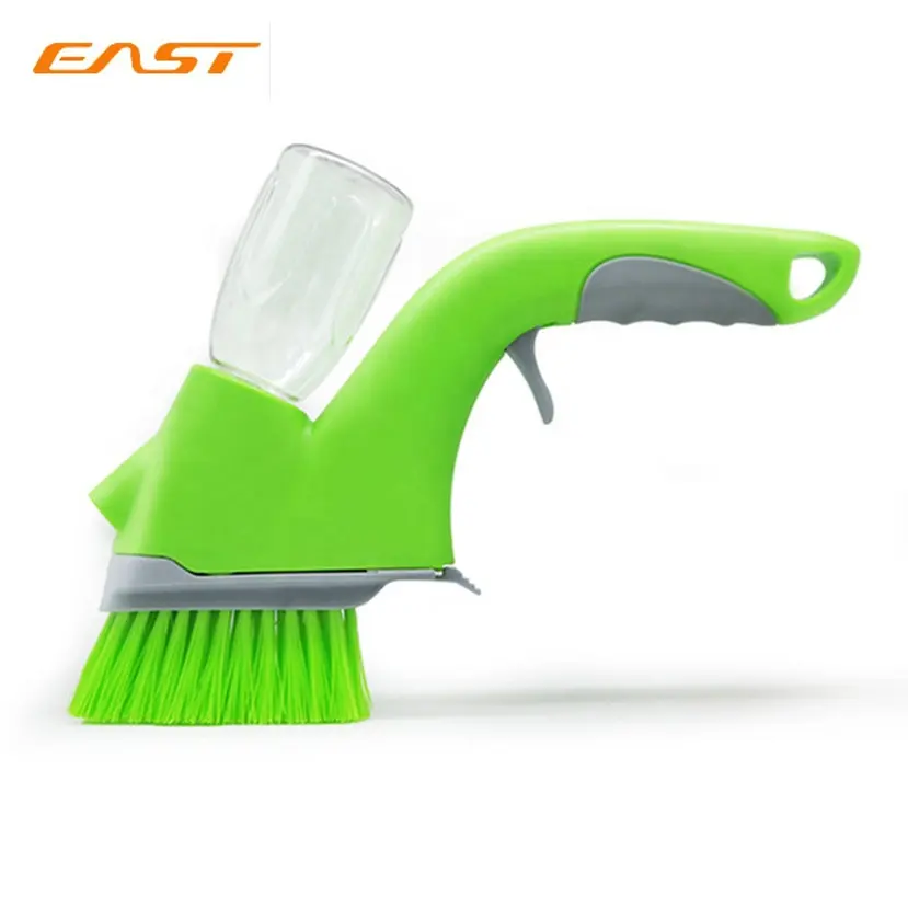 EAST spray bottles with scrub brush, spray glass cleaner, home window wiper glass cleaner brush