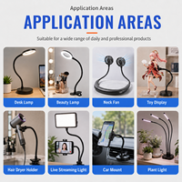 Tube col de cygne métallique fileté sur mesure avec manchon de protection en silicone, bras de lampe flexible à maintien de forme
