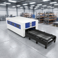Machine de découpe laser à fibre pour tôles d'acier 1530 à couverture intégrale et haute sécurité, prix compétitif, 6kW 12kW, découpeuse laser aluminium 3015