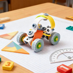 ของเล่นเสริมพัฒนาการ TPR Flexible Build and Play STEM 2 in 1 ของเล่นตัวต่อพลาสติกเสริมสร้างไอคิวสำหรับเด็ก - Product Image 4