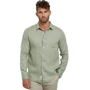 Camisa de sarga de algodón 100% de alta calidad para hombre, hilo transpirable de manga larga sólido teñido, personalizable para otoño, precio barato al por mayor - Product Image 4