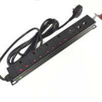 Prise de courant escamotable en alliage d'aluminium avec ports USB-C/USB-A 20W PD et RJ45 Cat6 pour bureaux