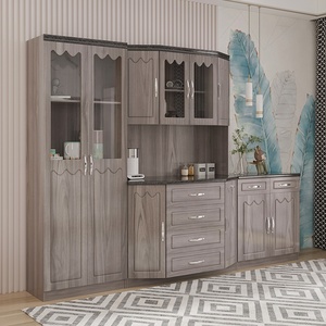 Customization Mdf Kitchen Cabinet <strong>Design</strong> Storage Cabinet with Glass High Mdf Kitchen Storage <strong>Closet</strong> with Hinges - Product Image 2