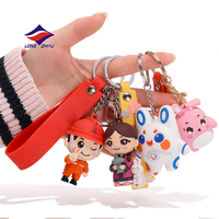 Longzhiyu, fabricant de porte-clés OEM depuis 20 ans, porte-clés en caoutchouc 3D de dessin animé, cadeaux, porte-clés personnalisés avec logo d'entreprise, porte-clés en PVC