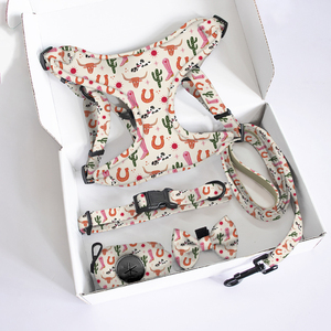 Collar ajustable de boutique de mascotas con estampado colorido para perro, arnés táctico grande para perro, chaleco, Correa resistente y kit de bolsa para caca de perro - Product Image 6