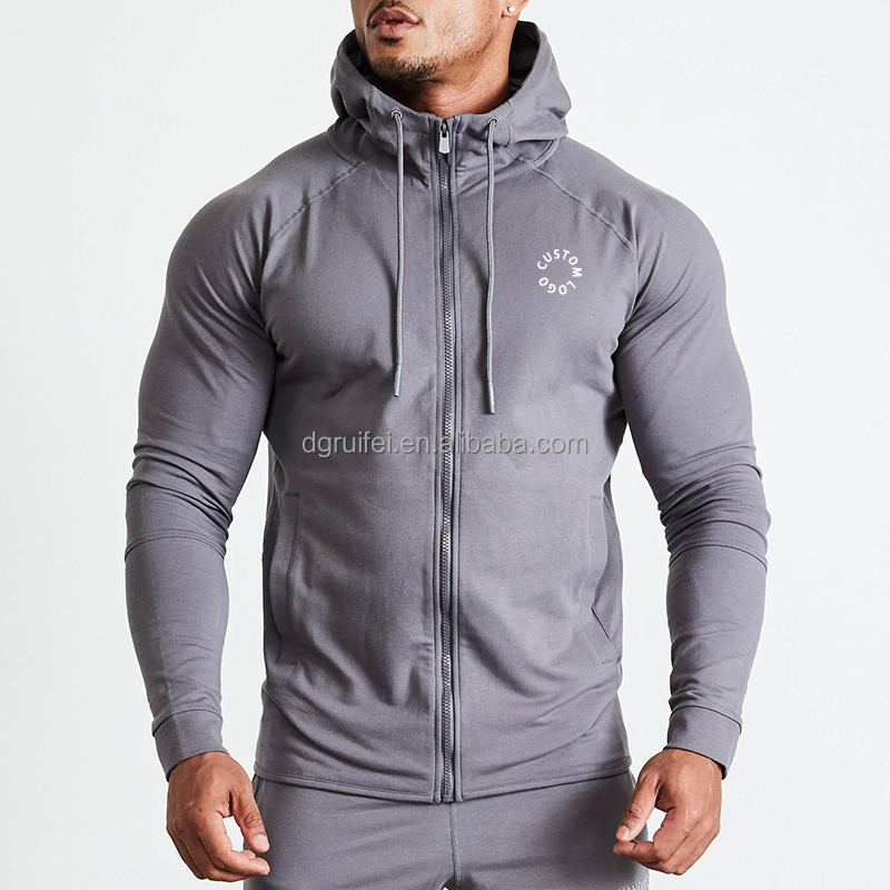 Cotton Zip-up Gym Custom Zip-up Hoodie