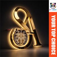 Enseigne lumineuse 3D en acrylique pour salon et automobile, affichage mural intérieur/extérieur avec étanchéité IP65