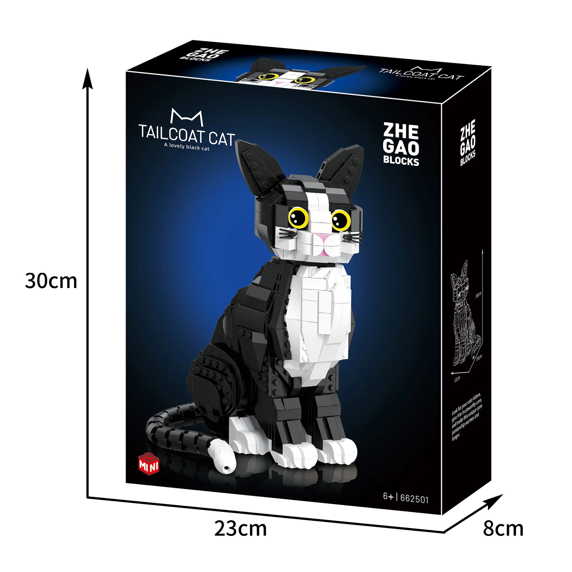 Zhegao 3.6 Mini 662501 ABS Cat Building Blocks DIY Toy