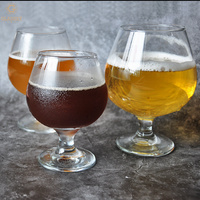 9,25 oz Embassy Snifter Glass Brandy Cognac Crystal Glasses Hand Craft Short Stem Beer Glasses