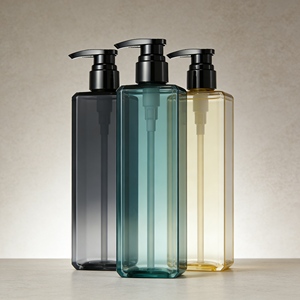 Bouteilles de shampoing, après-shampoing, <span class=keywords><strong>gel</strong></span> <span class=keywords><strong>douche</strong></span> et lotion écologiques et biodégradables, 500 ml, rechargeables, carrées, couleur personnalisée, pompe en plastique pour cheveux - Product Image 2