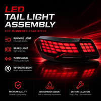 Feux arrière à LED BK pour Mercedes Classe E W212 E260, design écailles de dragon OLED, clignotants séquentiels, Plug & Play