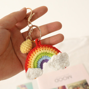 Pendentif tissé doux d'été, porte-clés tricoté à la main <span class=keywords><strong>pour</strong></span> mamans, produit fini au crochet à cinq brins - Product Image 4