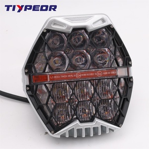 TIYPEOR 120W feux de croisement ambre DRL lumière de conduite 7 pouces tout-terrain lumière 7 ''hors route lumière pour Jeep Suv Atv Utv camion - Product Image 5