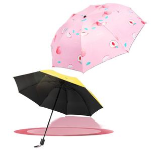 Parapluie pliant en trois sections, motif fruits et dessins animés, mignon, pour l'extérieur, protection solaire, petit cadeau créatif, cadeaux d'affaires, vente en gros - Product Image 4