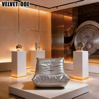 Sofá Modular en Forma de L, Estilo Cyberpunk, Ecológico, de Diseño Moderno, con Esponja, para Salón, Marca Ligne Ro-set