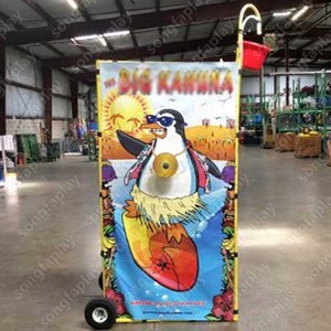 Grand jeu d'eau de carnaval Big Kahuna Beat Bucket PVC Dunk Tank pour événements estivaux, location de fêtes, aires de jeux, centres commerciaux, parcs de trampolines - Product Image 5