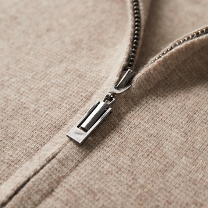 Fornitura ODM all'Ingrosso <span class=keywords><strong>Cardigan</strong></span> <span class=keywords><strong>Classico</strong></span> da Uomo in Cashmere con Colletto Risvoltato, Maglia a Tinta Unita per la Primavera - Product Image 3