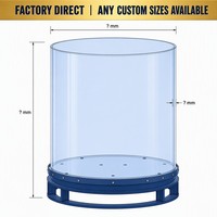 Acuario cilíndrico acrílico personalizado Grandview de 1.5 m de altura, acuario redondo grande para uso en interiores y exteriores