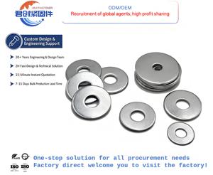 Junta de arandela plana gruesa agrandada de Zinc azul galvanizado de acero al carbono Din diámetro exterior ensanchado estampado tornillo de Metal unido <span class=keywords><strong>Meson</strong></span> - Product Image 1