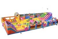 WINSUN Toboggan gonflable unisexe en PVC sur le thème de la ville de divertissement, comprend un souffleur avec une garantie de 3 ans pour les terrains de jeux ou les parcs gonflables