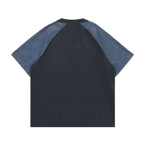 Vintage Acid Wash <b>T</b> <b>Shirt</b> <b>Raglan</b> <b>Sleeve</b> Customized Logo Printed <b>T</b> <b>Shirts</b> Heavy Cotton <b>T</b>-<b>shirts</b> - Product Image 2