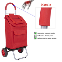 Sac de courses pliable pour supermarché avec roues, chariot de courses pliable léger à roulettes pour légumes
