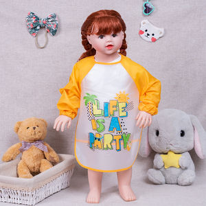 공장 업자 맞춤형 아기 수유 앞치마 긴 소매 방수 턱받이 - Product Image 2