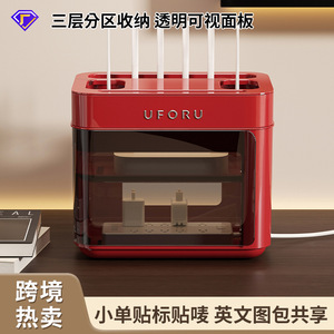 กล่องเก็บเราเตอร์อูโฟรูแบบหลายชั้นพร้อมปลั๊กไฟสำหรับห้องนอนห้องนั่งเล่น - Product Image 3